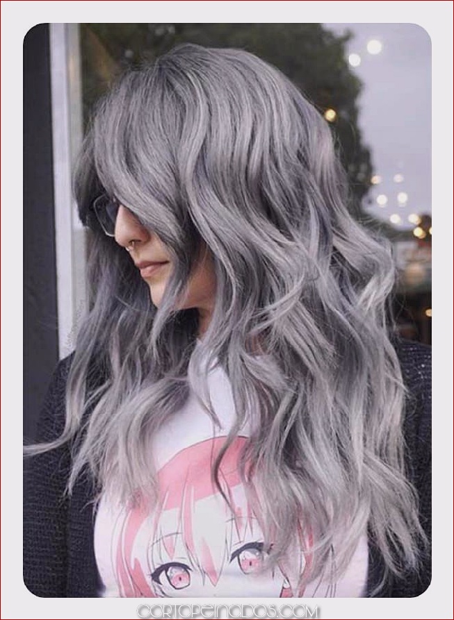 104 peinados grises largos y cortos 2019