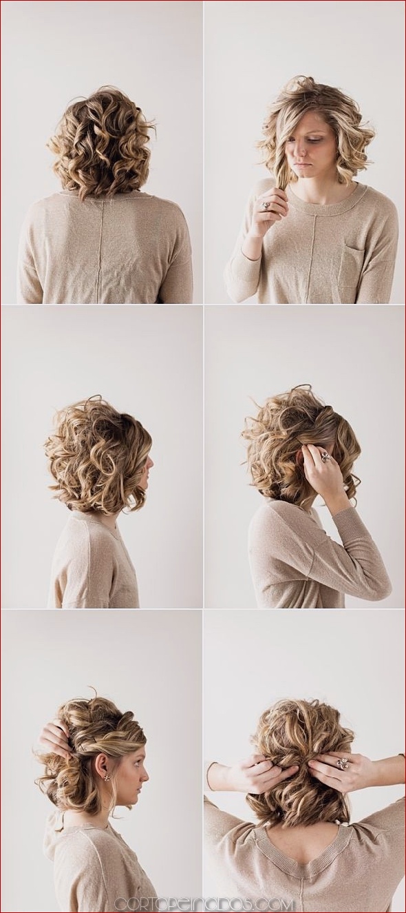 25 peinados Updo simples e impresionantes para el cabello rizado