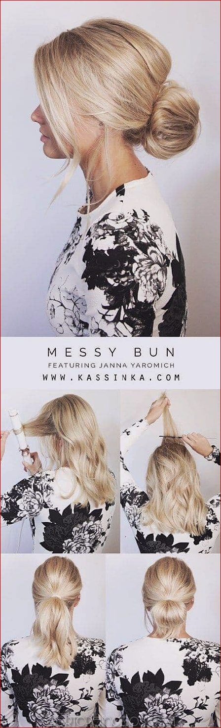 50 elegantes peinados Messy Bun