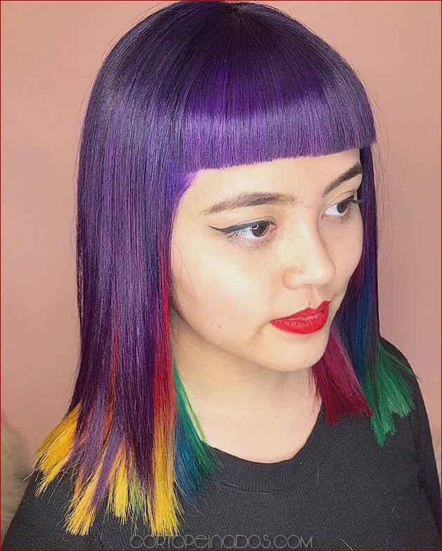 50 estilos de color de cabello de arco iris impresionantes que tienden ahora