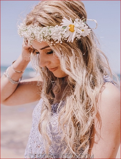 25 peinados de boda de playa de moda y hermosa