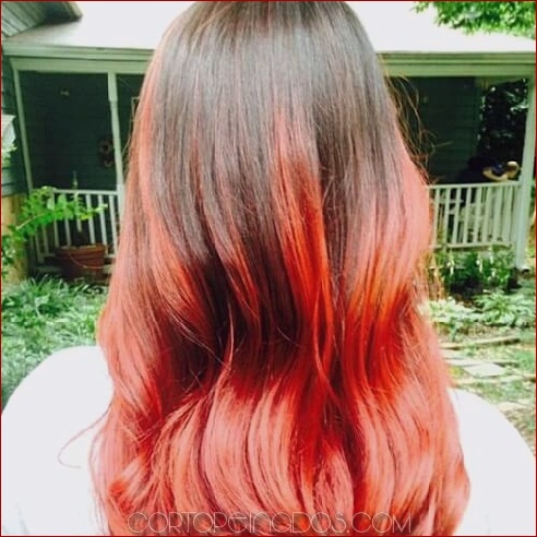 50 Fiery Red Ombre Ideas para el cabello