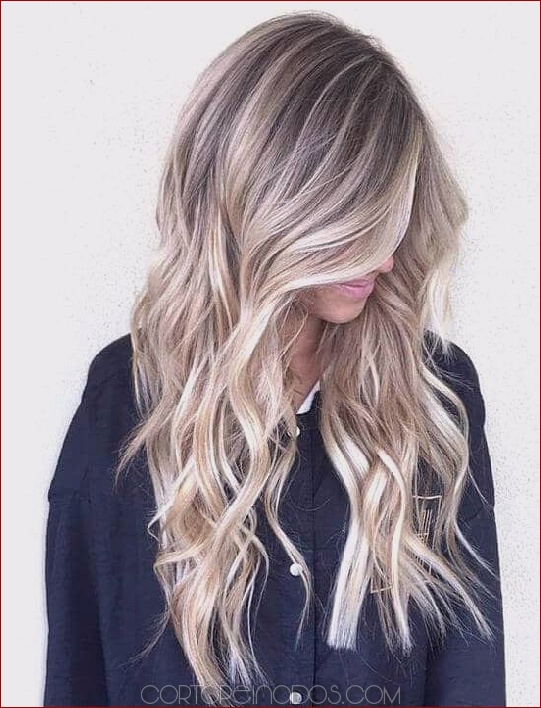 50 Bombshell Blonde Balayage Peinados que son lindos y fáciles