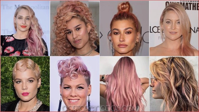 20 ideas de color de cabello de oro rosa para mujeres