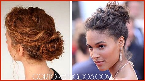 Ideas de recogidos para cabello rizado