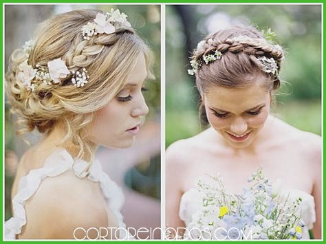 Peinados de boda para novias con cabello rizado