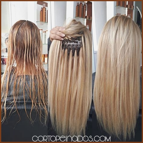 Peinados para cabello largo con extensiones